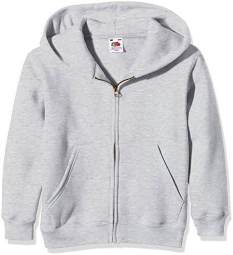 Fruit of the Loom Unisex Kids Zip Front Premium Hooded Sweat