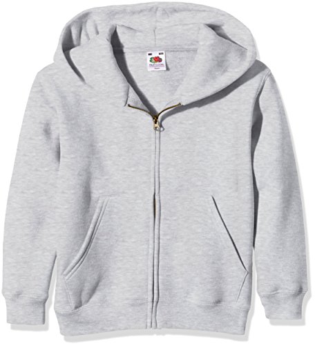 Fruit of the Loom Unisex Kids Zip Front Premium Hooded Sweat