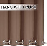 Vista 120 de NICETOWN Cortinas grises para exteriores para patio, impermeables, 2 paneles, resistentes al viento, a prueba de óxido, ojales superiores e