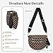 Spacious Nylon Checkered Crossbody Bum Bag for Women, Fashion Checkerboard Fanny Pack Purse with Anti-theft Pocket, Adjustable Wider Strap Wasit Bag (Black-Brown)