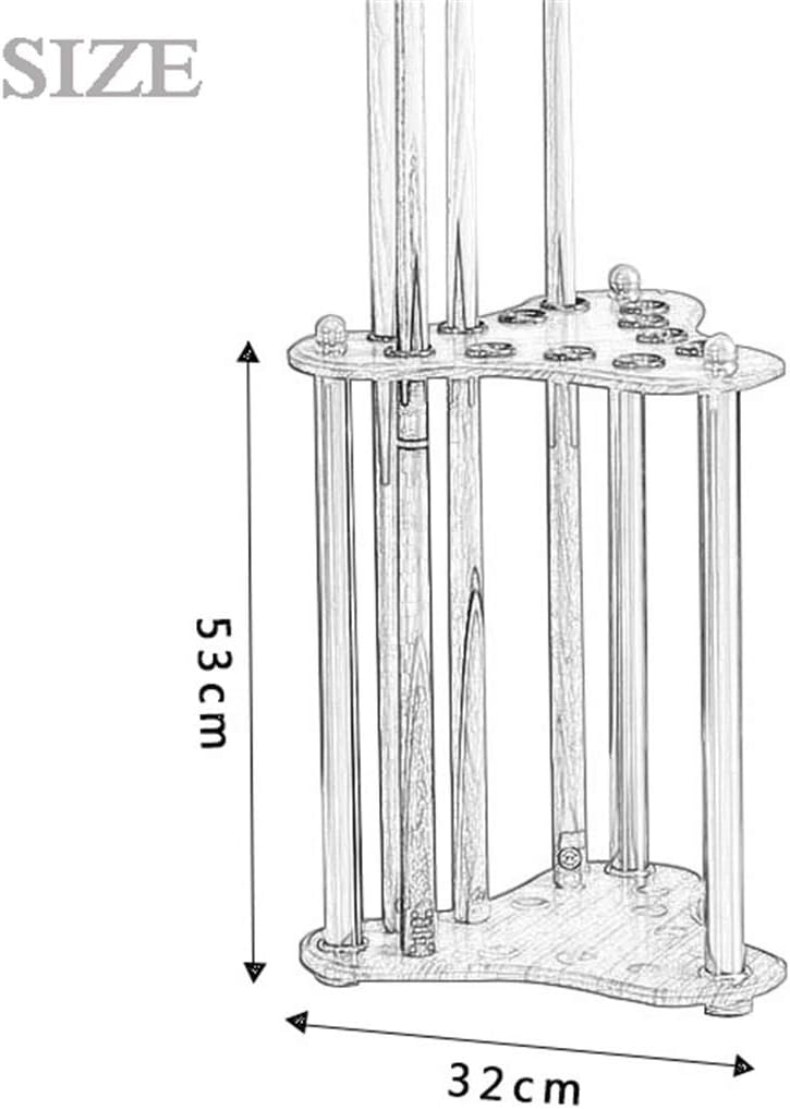Pool Cue Rack, Floor Stand 12 Holes Billiard Supplies for Unisex