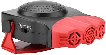 Riscaldatore Auto 12V Per Sbrinamento Parabrezza - 150W Con 3 Ventole E Pulsante