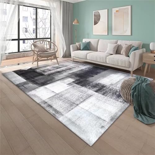 Tapis de salon gris 70x140cm résistant pour chambre moderne - 2