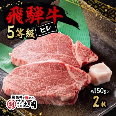 飛騨牛5等級 ヒレ 約150g×2枚