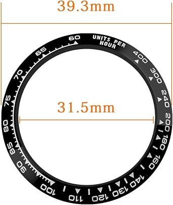 Ceramic Bezel Replacement For Rolex Daytona 16520 16500 116500 116509 | 116520 116508 116509 Engrave 39.3*31.5*2.6mm (Black+White)