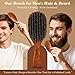 Boar Bristle Hair Brush Since 1965 British Craftsmanship, Handmade Natural Wooden Slick Back Hairbrush/Beard Brush, Pure Soft Bristles Gentle Detangling Women Men Kids Thin Fine Hair, Smooth & Shine