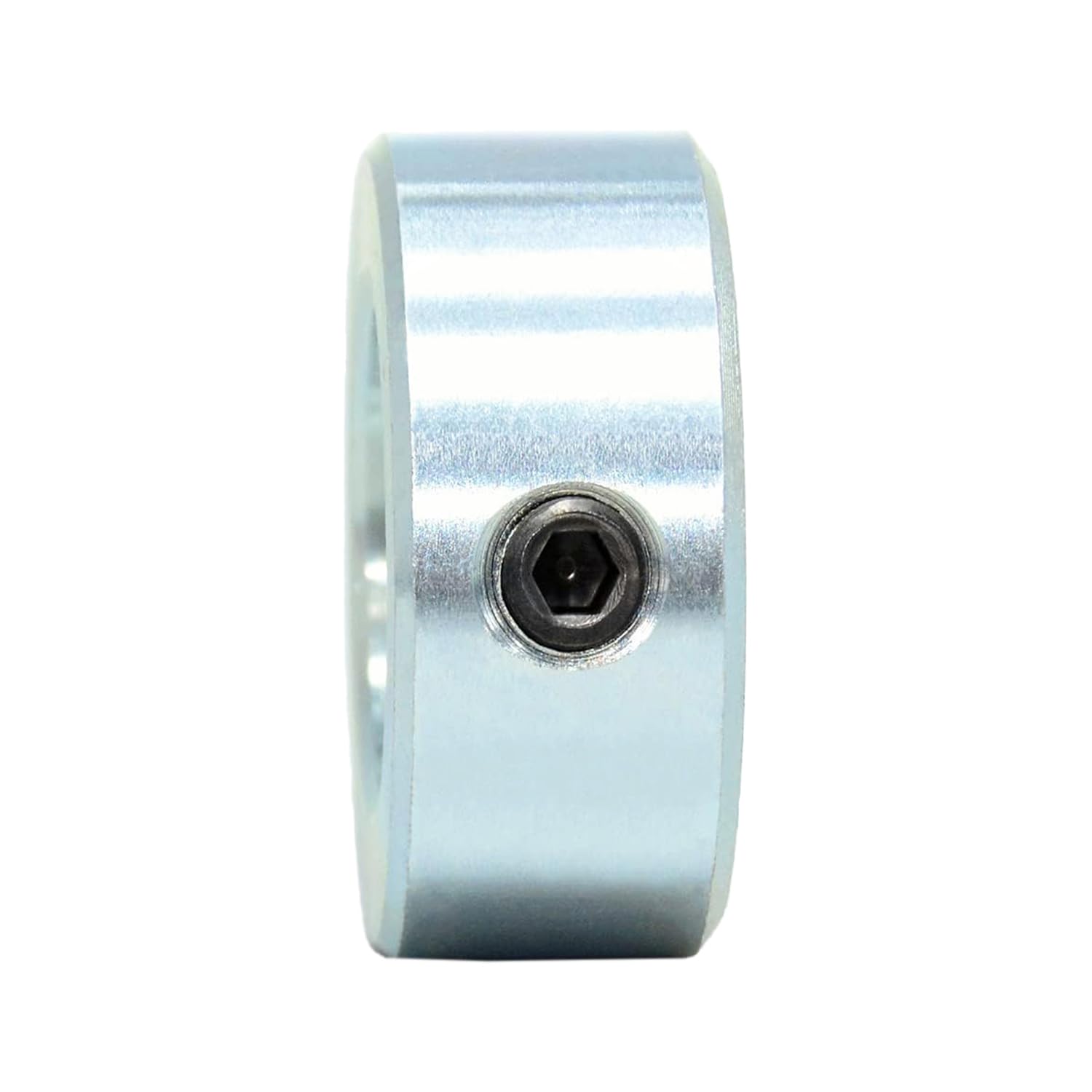 Collare di Bloccaggio Albero 10 Pezzi 8MM Collare con Vite di Bloccaggio Anelli di Bloccaggio in Acciaio al Carbonio Stile Zincato per la Stampante 3D, Argento