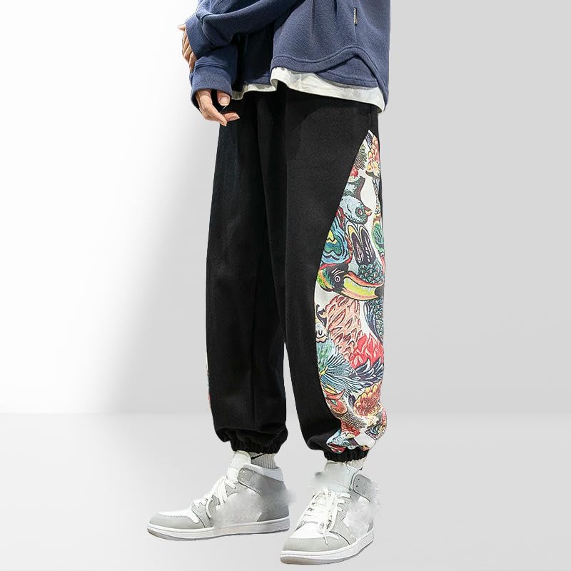 Jogging homme style chinois pour un look vintage décontracté tendance