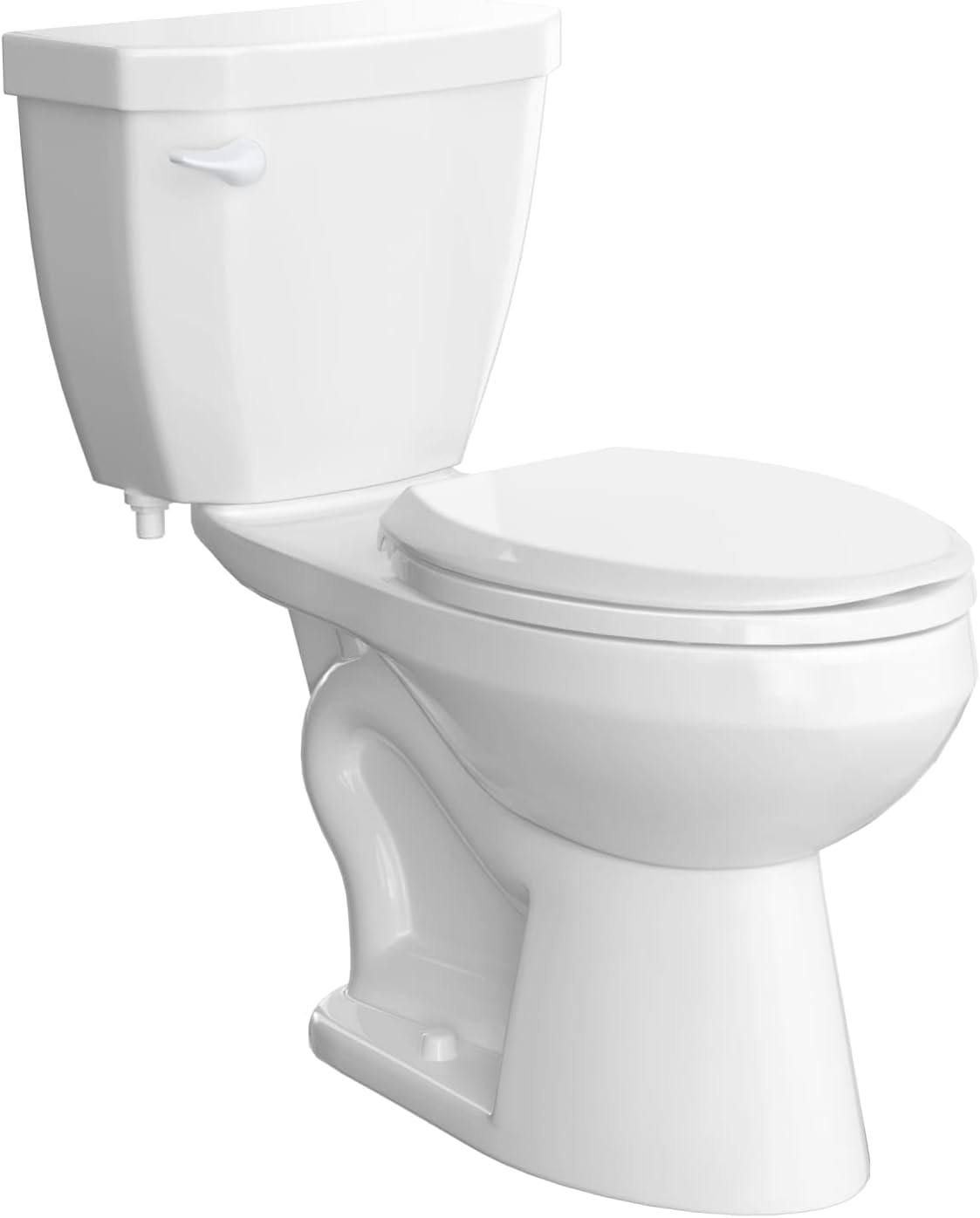 Calhoun 1.28 GPF Two Piece Elongated Chair Height Toilet with Left Hand Lever - Less Seat, ADA Compliant
