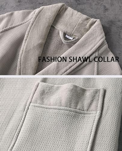 100% Cotton Luxury Terry Robes,Soft & Fleece Long Bath Robe,spa Hotel Robe for Men and Women(Pink,X-Large)3