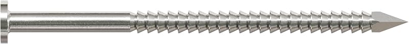 Clavo común Simpson Strong-Tie S8ACN1, vástago de anillo anular, 2-1/2 pulg. x 0,131 pulgadas. Acero inoxidable tipo 304 (1 libra)