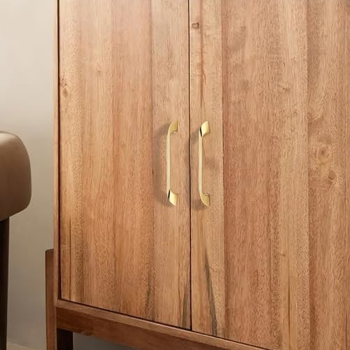 Image of LAPO 6 Inch Cabinet Handles for Drawer and Almirah, Designed for Kitchen Furniture, Easy Comfortable Grip, DIY Mounting, 3 Years Warranty (160mm, PVD Gold Finish, Pack of 6) - Twist