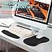 KUOSGM 2-in-1 Ergonomic Set, Wave Rise Keyboard Wrist Rest and Massage Bulge Slope Mouse Pad Wrist Support, Cushion Memory Foam Integrated to Relieve Wrist Pain, Black