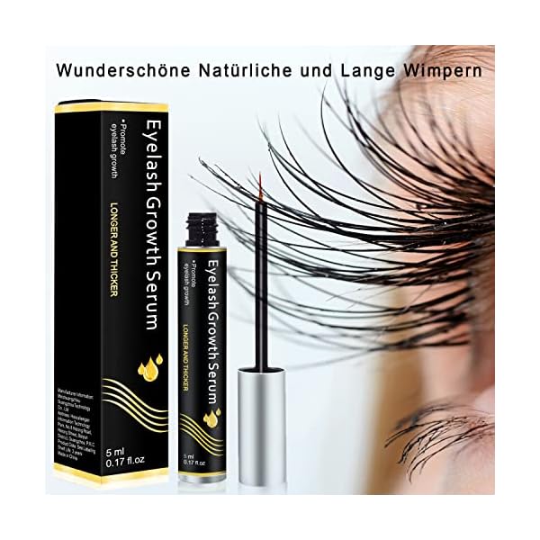 Wimpernserum Lash Serum für Effektiv Fördert Wachstum von Wimpern, 5ml Augenbrauen Serum Aktiviert Haarfollikel sie von… – Bild 8