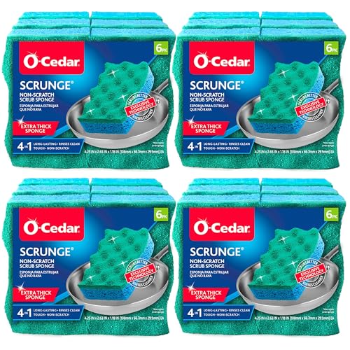Image of O-Cedar Multi-Use Scrunge Scrub Sponge 6 Count (Pack of 4)