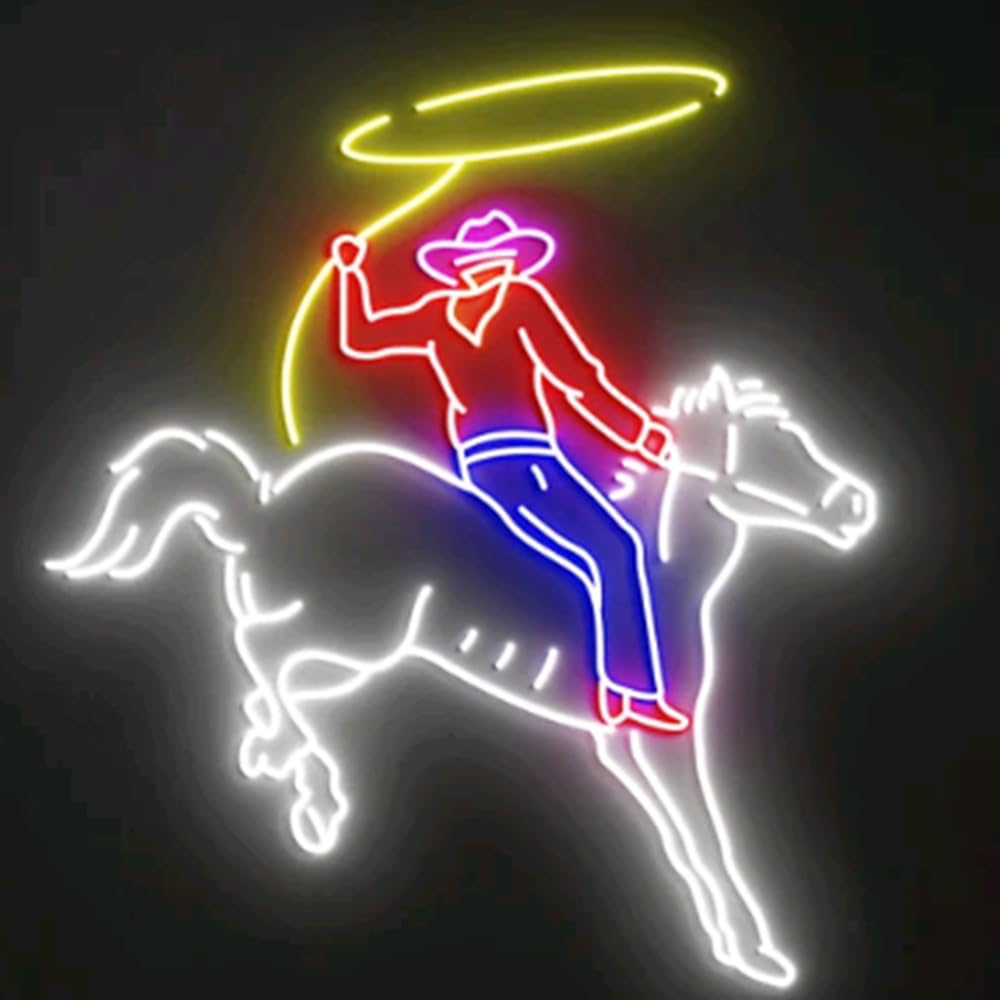 This Is A High Class Place Neon Sign, Western Riding Cowboy Neon Light, USB Powered LED