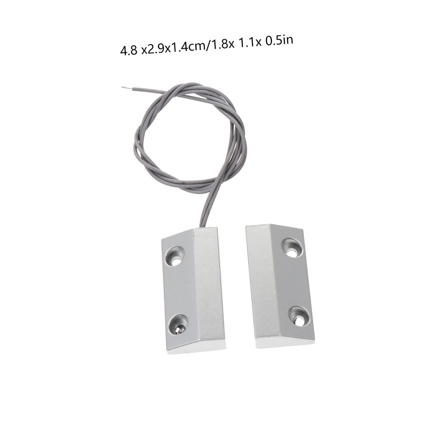 NUOBESTY 3 Ensembles Capteur Filaire Changer Portable Sécurité Sonnette De Porte Loquet De Porte Magnétique Pêne Dormant Bouchon Filet Aimant Filtrer Cloches Carillon Alliage De Zinc Silver