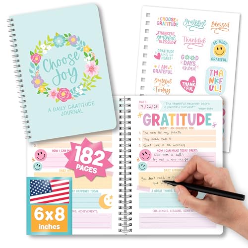 Image of Hadley Designs Daily Gratitude Journal For Women With Prompts - Christian Gratitude Journal for Women, Grateful Journals for Woman, Guided Thankful Journals with Prompts, Designed in USA
