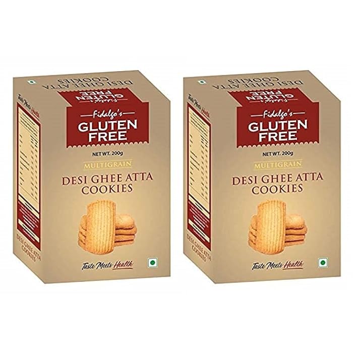 Buy Fidalgo Gluten Free Multigrain Desi Ghee Atta Cookies 200g (Pack Of