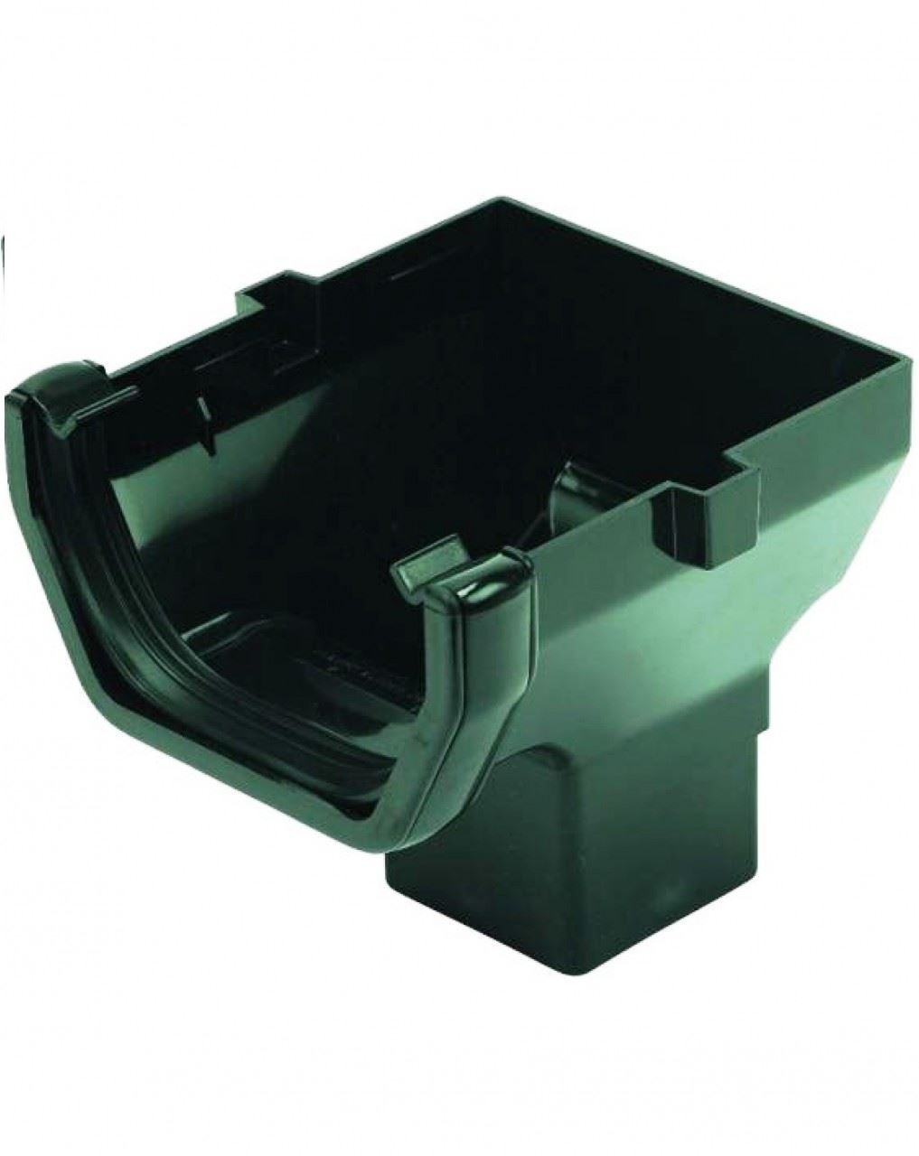 FloPlast 114mm Square Stopend Outlet Black