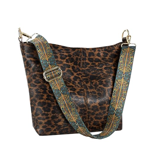 Image of Hobo Bags Vegan Leather Crossbody Bag Guitar Strap Shoulder Purses with Zipper Handbags for Women