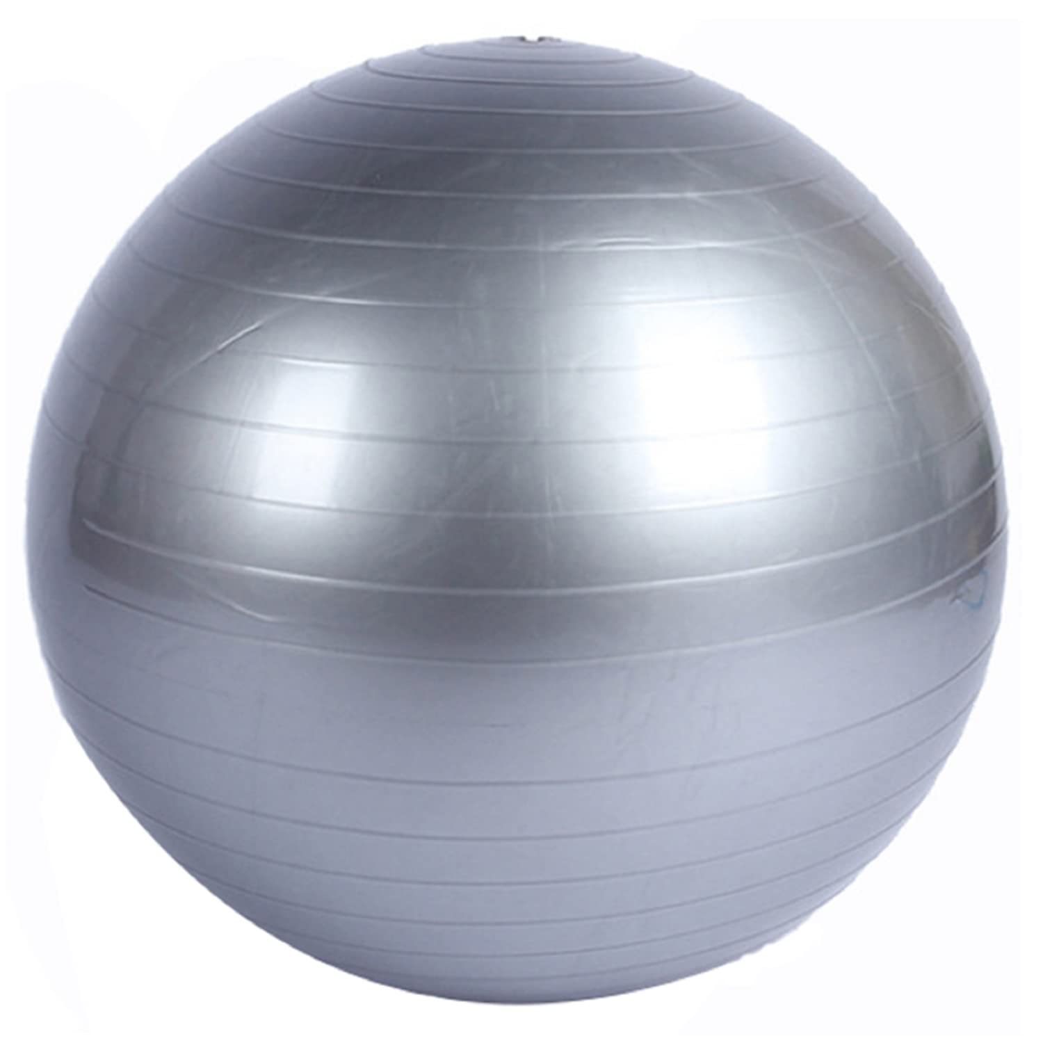 Polyvinyl Chloride (Pvc) Stability Ball Chair For Office Home Gym, Yoga Ball For Workout Pregnancy Balance Fitness Physical Therapy (Grey),Medium