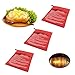 Formemory 3 Stück Kartoffel Express Kartoffel Tasche Backen Tool Kartoffel Mikrowelle Beutel für Microwelle Kochtasche Tortillas Maiskolben Express Backen Werkzeug (Rot)