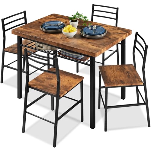 Best Choice Products 5-Piece Modern Dining Set W/Steel Frame, Space