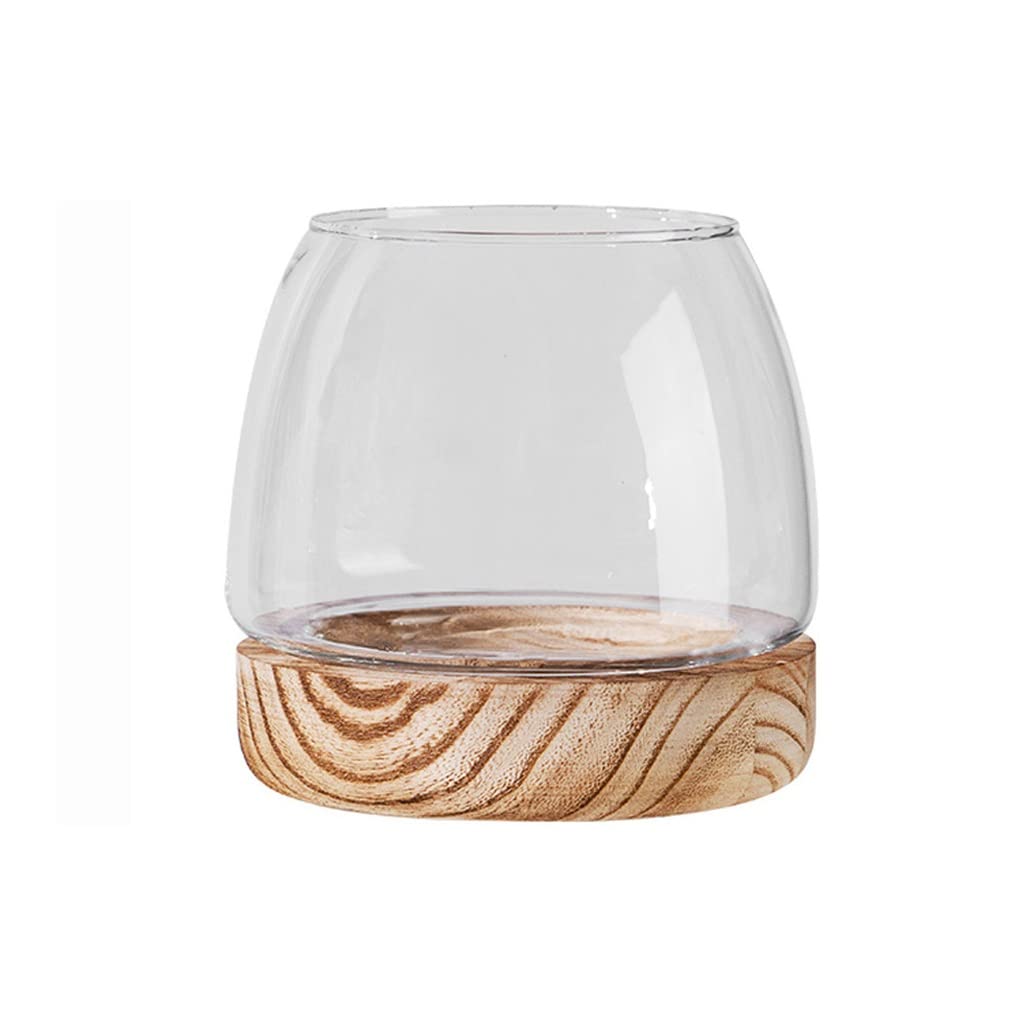 Vase en verre de bureau pour arrangement de fleurs et green dill