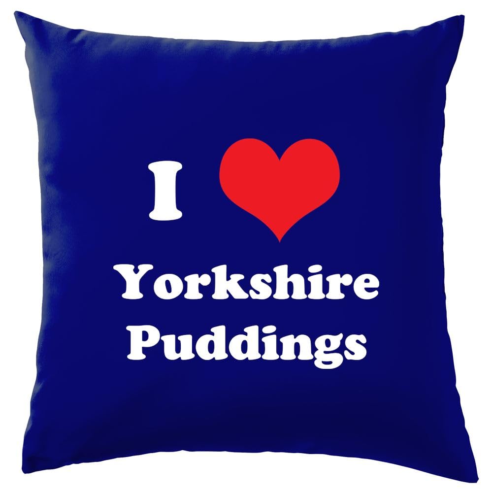 Dressdown I Love Yorkshire Puddings - Cushion/Pillow (with Insert) - 41 x 41cm (16)" - Royal Blue - One Size