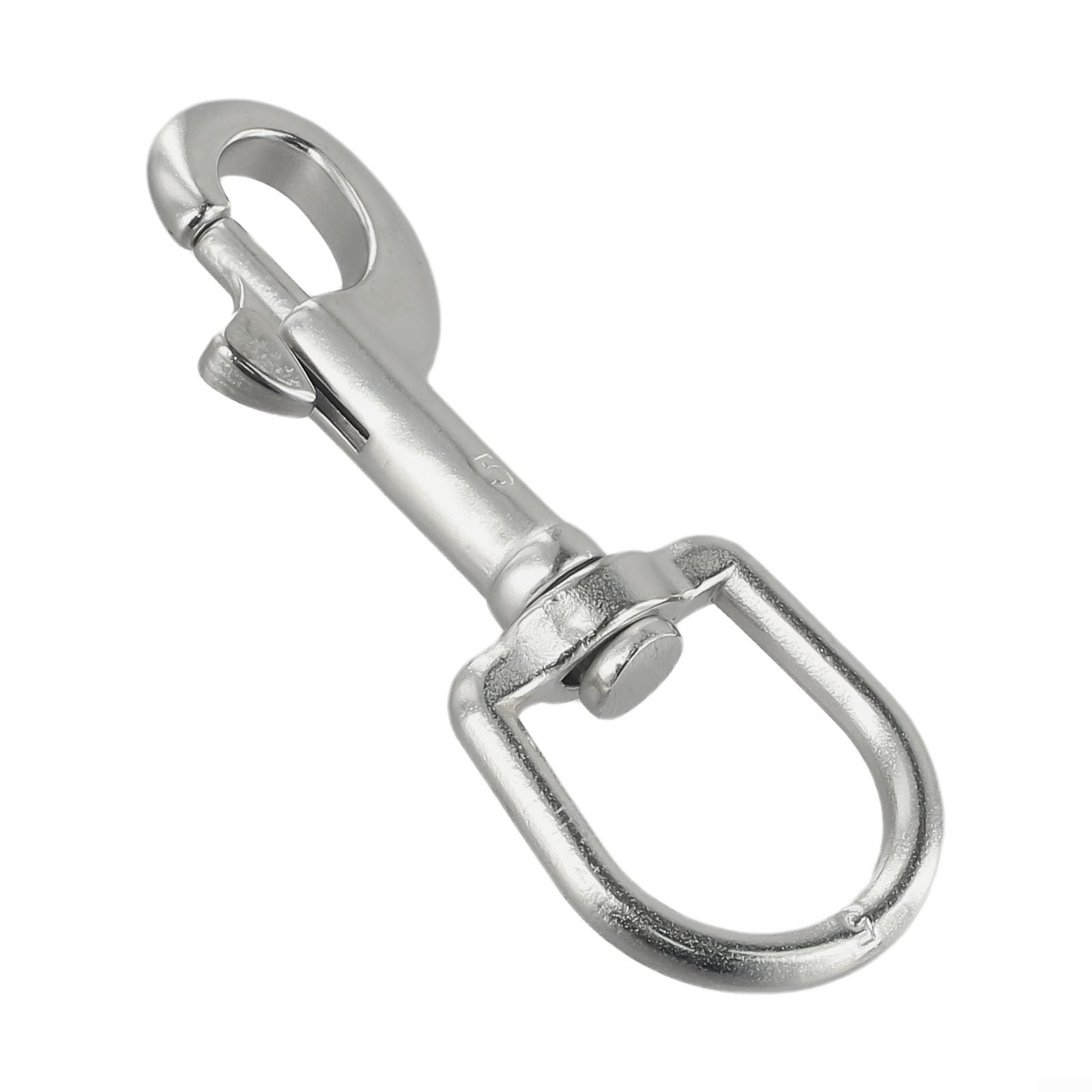 Gdfnmogo Stainless Steel Swivel Snap Hook 316 Marine Grade Carabiner Clip for Scuba Diving Pet Leash Flag Camping Tent Rope Accessory Silver(100mm)