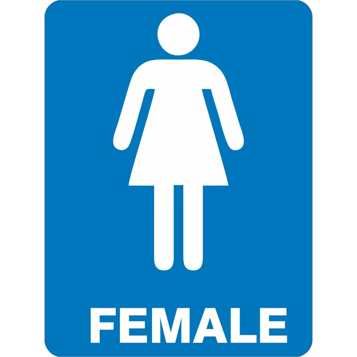 Toilets Female Sign, 12x8 Metal Tin Sign, Female restroom.