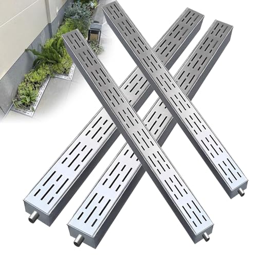 Sistema de drenaje de canal de acero inoxidable con cubierta extraíble, ideal para patio, piscina, granja, cubierta, zanja, solución eficiente de drenaje de agua