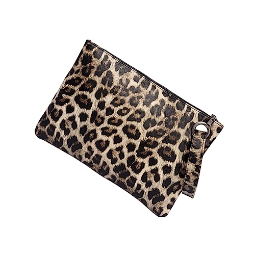 GALPADA Bolso De Mano Estampado Leopardo Amarillo, Diseño Sobre, Moda Femenina, Cartera Ligera Para Uso Diario, Tamaño Compacto