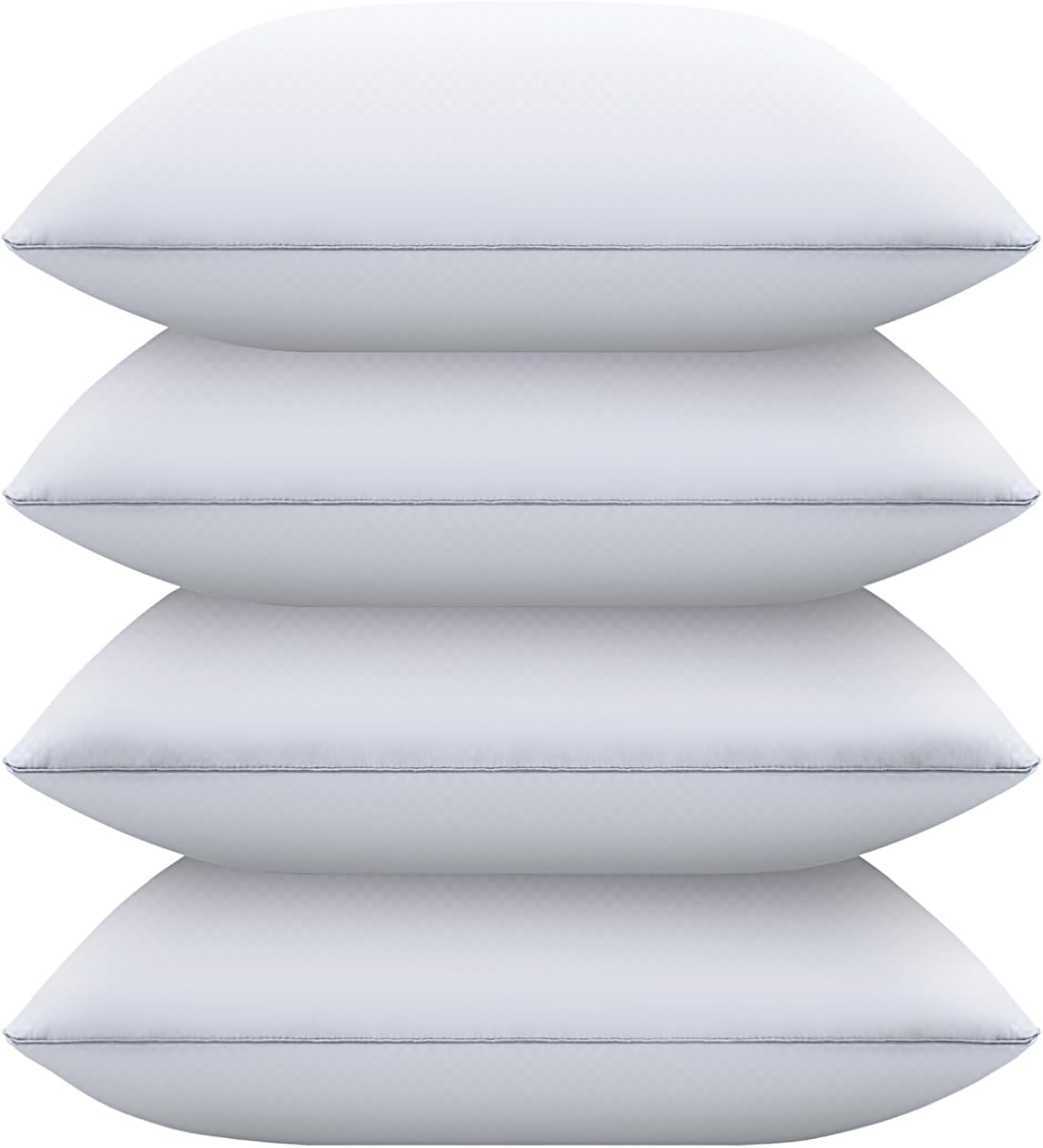 Piwaal King Size Pillows 4 Pack, Soft Firm Support for Side Back Stomach Sleepers