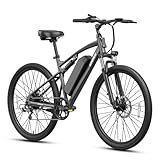 QRONGE Electric Bike for Adults, Full Suspension Ebike, 1000W Peak Motor 486Wh...