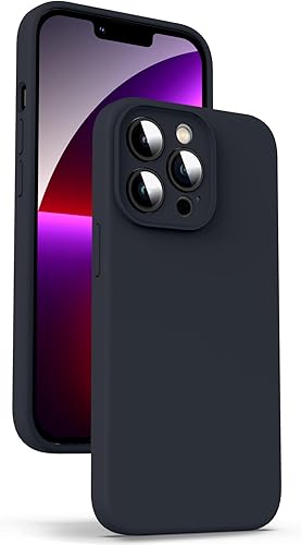 Supdeal Funda de silicona líquida para iPhone 13 Pro, protección de la cámara, antihuellas dactilares, carga inalámbrica, funda protectora de 4