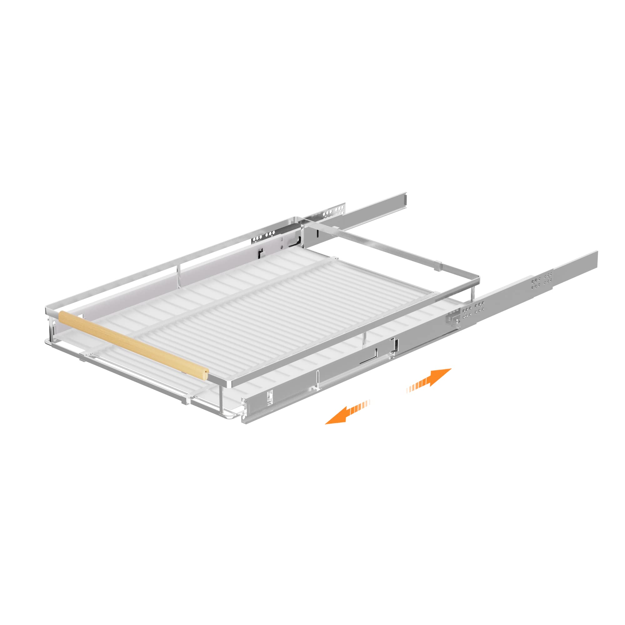 SANNO Expandable Pull Out Drawer Slide Out Shelf,