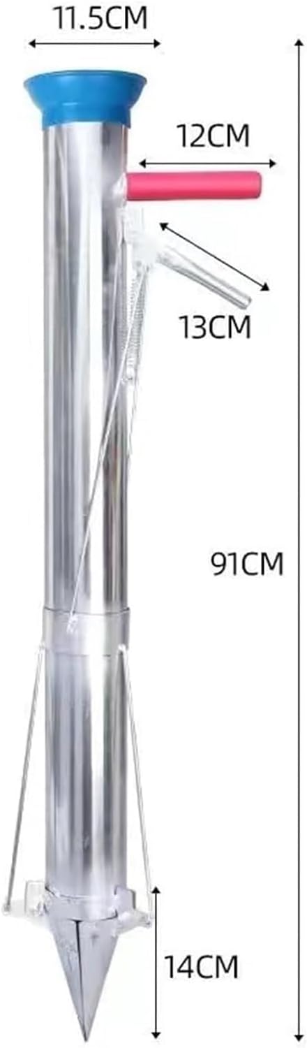 Stainless Steel Planting Garden Tools, Long Handled Bulb Planter Tools, Vegetable Young Plant Manual Plant Transplanter, Transplanter (Single Handle)