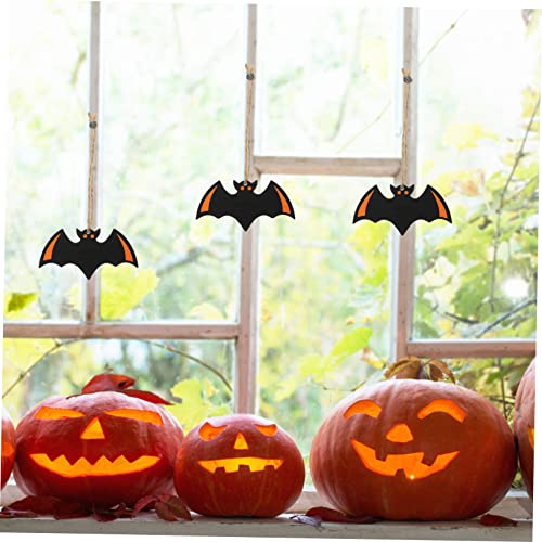Murciélagos de madera estilo antiguo Cabilock con silueta de vampiro para colgar 4