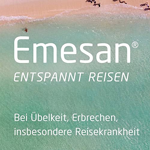 Emesan Tabletten 50mg 50 Stück von Aristo Pharma – zur Vorbeugung und symptomatischen Behandlung von Übelkeit und Erbrechen, insbesondere bei Reisekrankheit - für Erwachsene & Kinder ab 6 Jahren