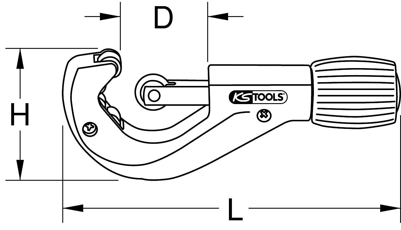 KS Tools 103.5050i Teleskopowa przecinarka do rur ze stali nierdzewnej (Inox) Rury, 3-42mm