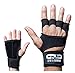Gym & Gentle Guantes de fitness para hombre y mujer, guantes de entrenamiento, muñequera, entrenamiento de fuerza, culturismo, crossfit, color negro, XL