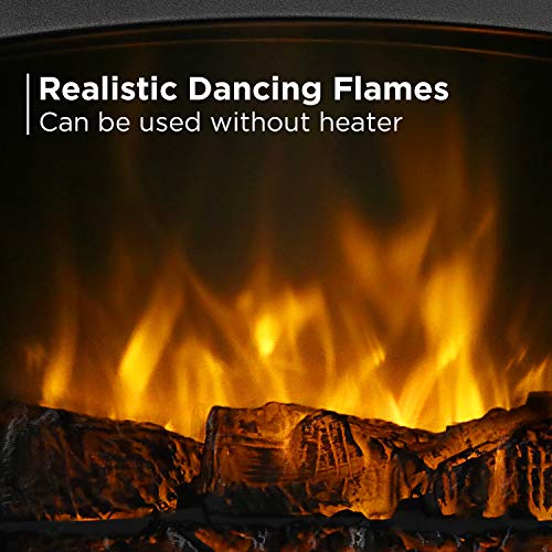 TURBRO Suburbs TS20 Electric Fireplace Infrared Heater, 20' Freestanding Fireplace Stove with Realistic Dancing Flame Effect - CSA Certified - Overheating Safety Protection - Easy to Assemble - 1400W