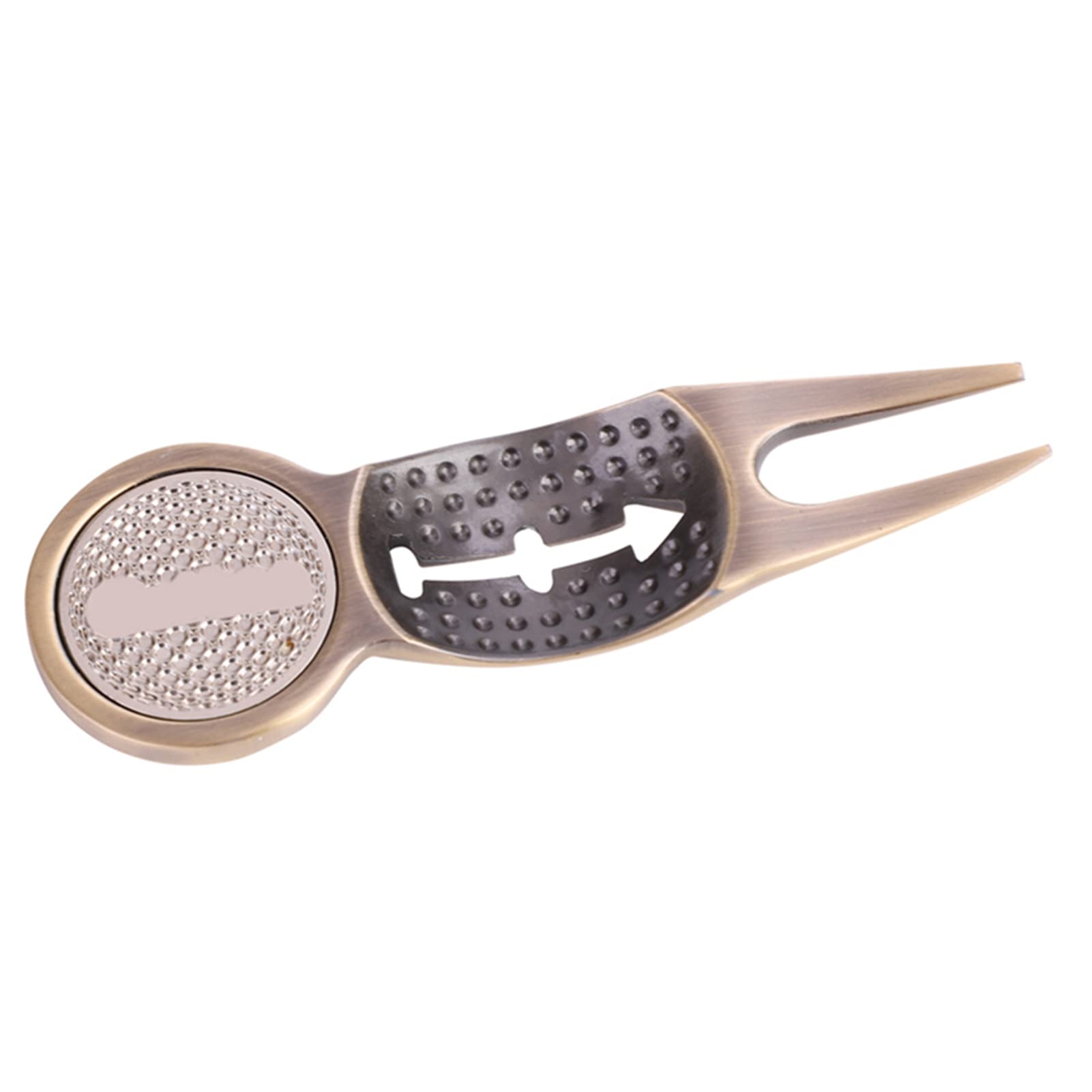 Yosoo Health Gear Herramienta de Reparación de Divot de Golf Multifuncional, Pick Pitch con Marcador de Pelota, Aleación de Aluminio
