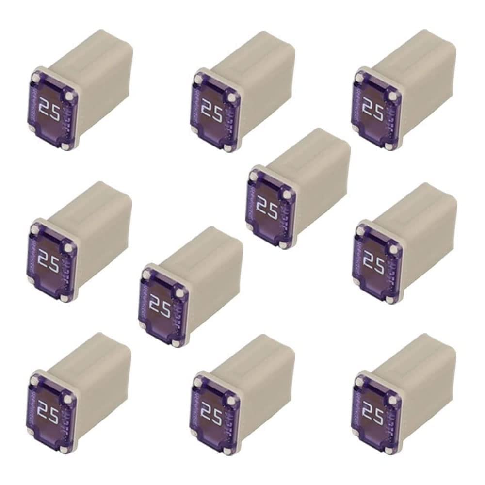 Paquete de 50 fusibles de cartucho MCASE para automóviles, camiones y SUV (15a 20a 25a 30a 40a cada 10 unidades)