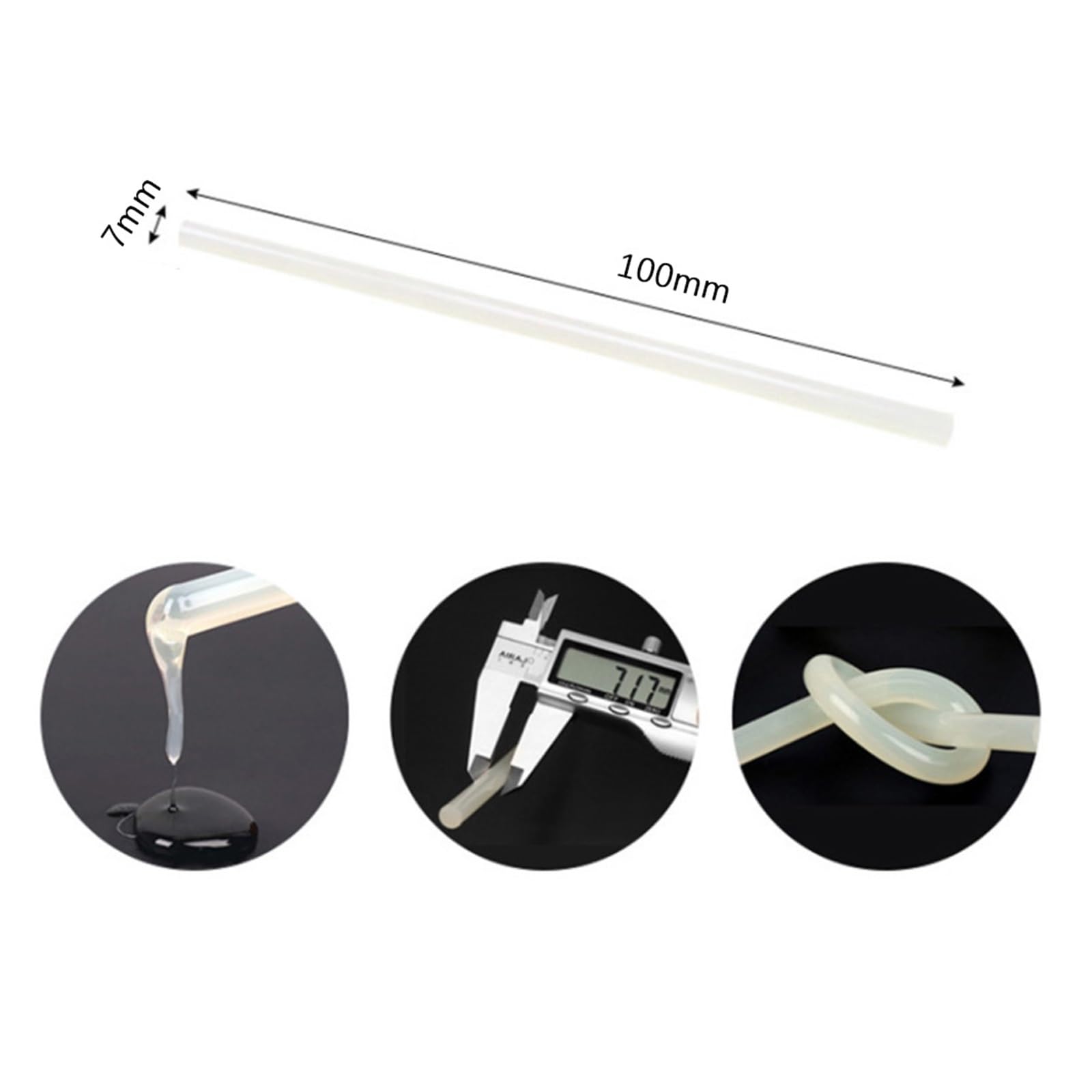 Pistola For Colla A Caldo Da 20 W Con Stick Di Trasparente 7 Mm Mini US/EU Strumento Riparazione For A Temperatura Elettrica Calore Speciale Sti Riscaldamento Rapido(Set 5)