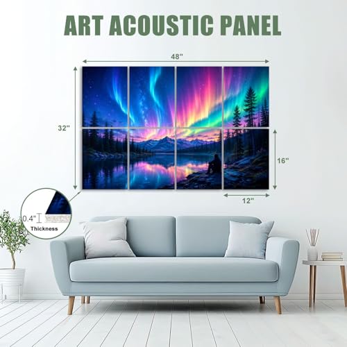 Paneles Acústicos Decorativos Art 8 Pack 48 x 32 pulgadas con Adhesivo para Estudios y Oficinas miniatura 2
