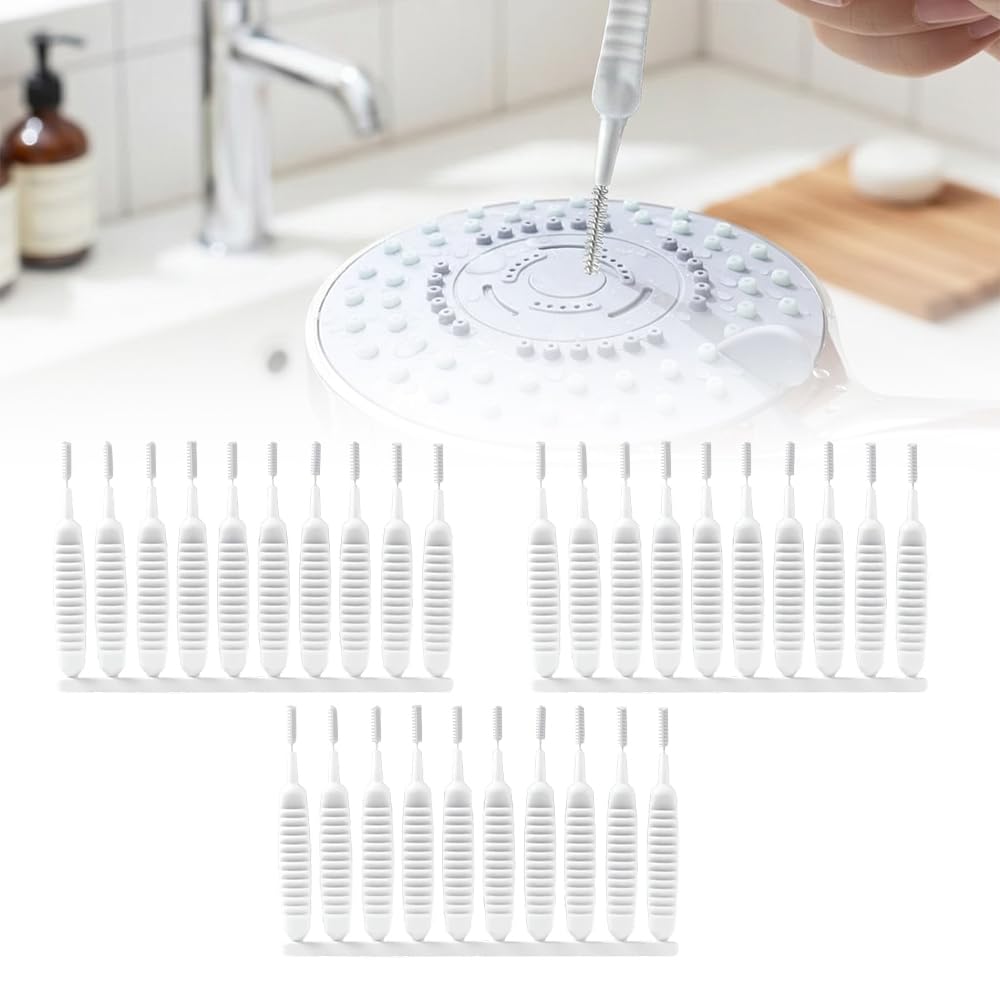 Shower Head Cleaning Brush for Small Holes, Anti-Clogging Nozzle Brush for Shower Head,Phone Hole Pore Gap, Multifunctional Crevice Tiny Cleaning Brushes (30Pcs)