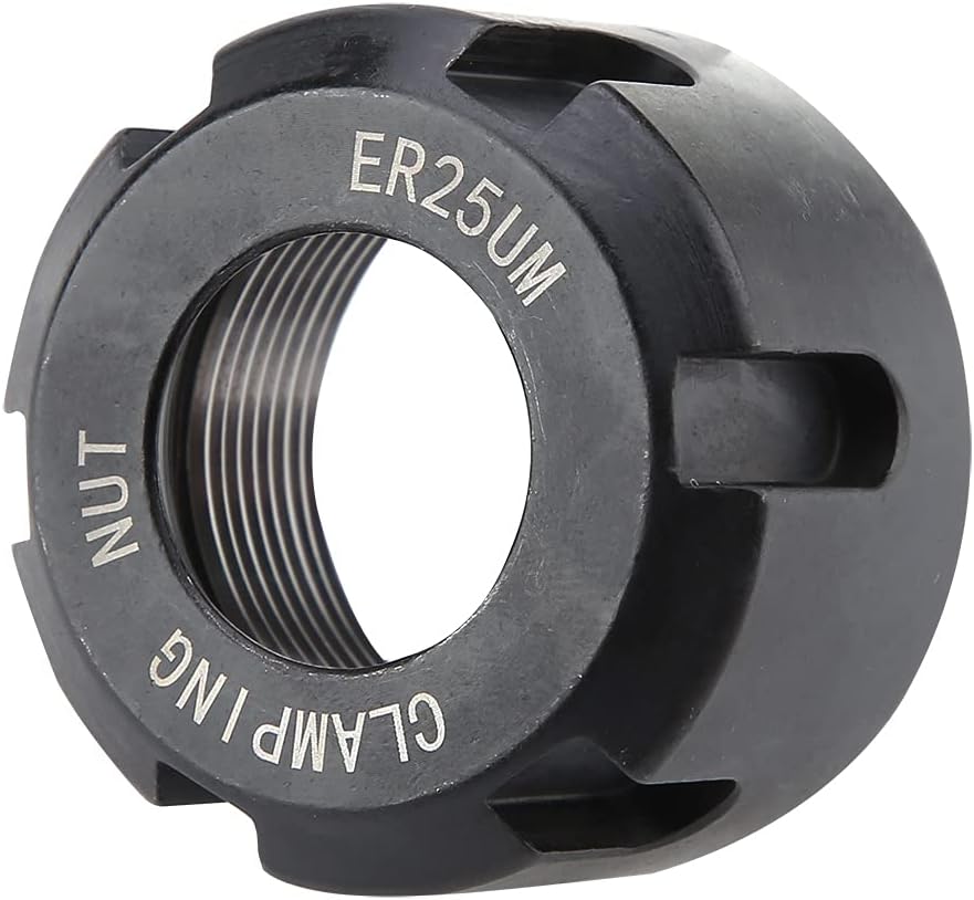 ER25UM Metal Collet Nut Chuck Holder Lathe, Strong Clamping Force for Tool Handle (M32*1.5 extended version)